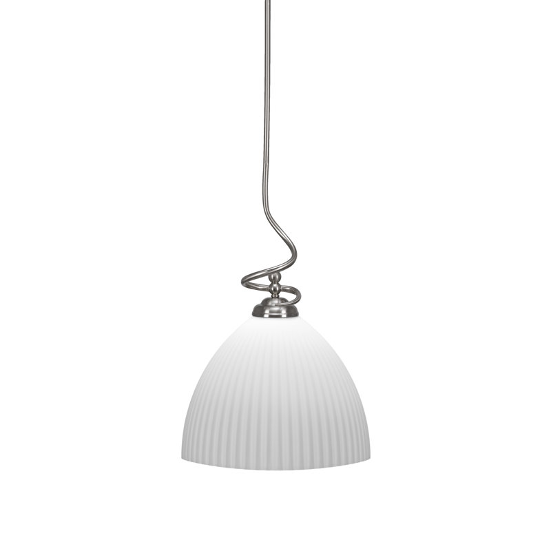 Luminaire suspendu Capri Capri, Nickel brossé, H 21 po x l 14 po x P 14 po, Gelé