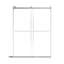 Porte de douche coulissante double sans cadre l 60 po x H 76 po-84790876