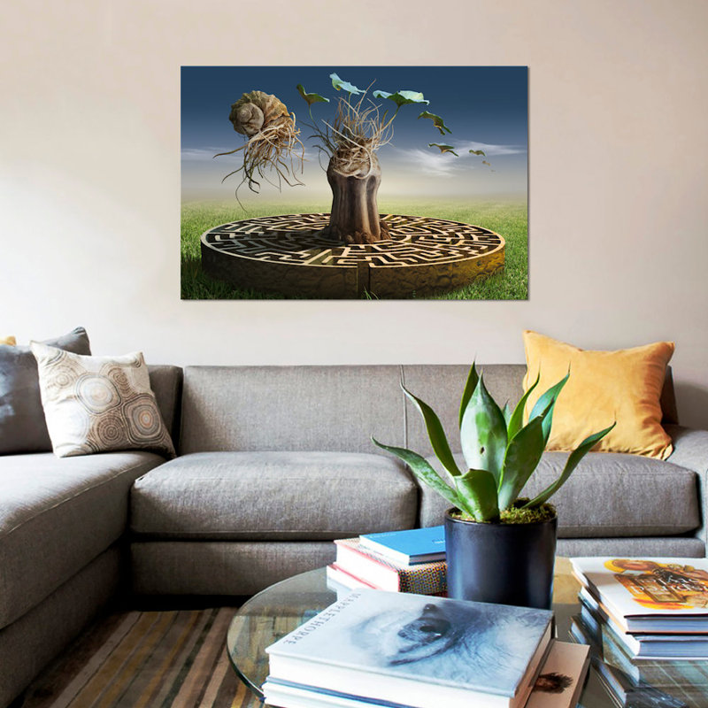 « artful ix », impression sur toile, H 18 po x l 26 po x P 1,5 po, Toile tendue, Pas de tapis