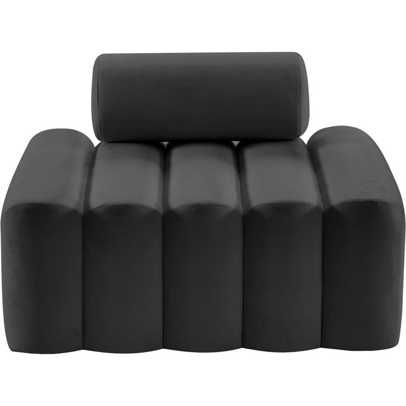 Fauteuil Erlond, Velours gris