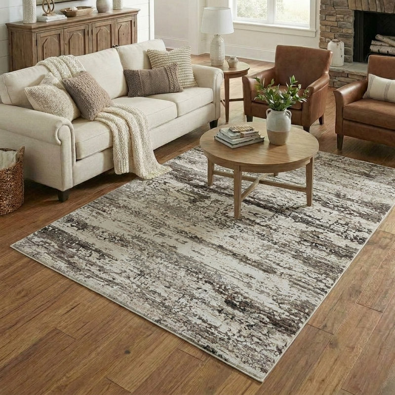 Abstract Indoor Rug, Rectangle 5' x 7'11"