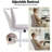 Upholstered Armless Task Chair, Swivel Desk Chair With Wheels, Adjustable Vanity Chair for Make Up-1690009239