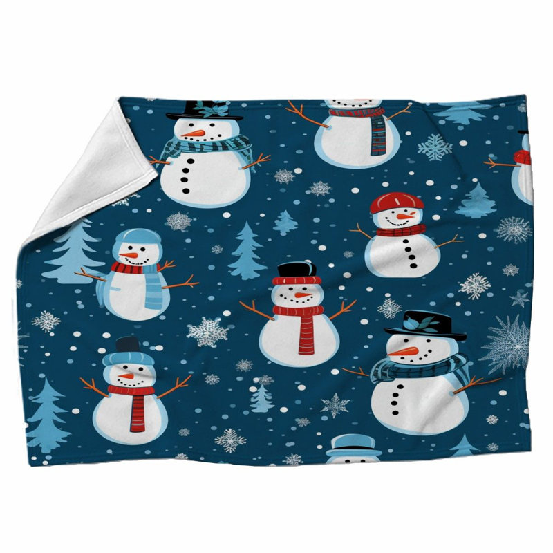 Machine Printed Throw Blanket, 51" W x 60" L
