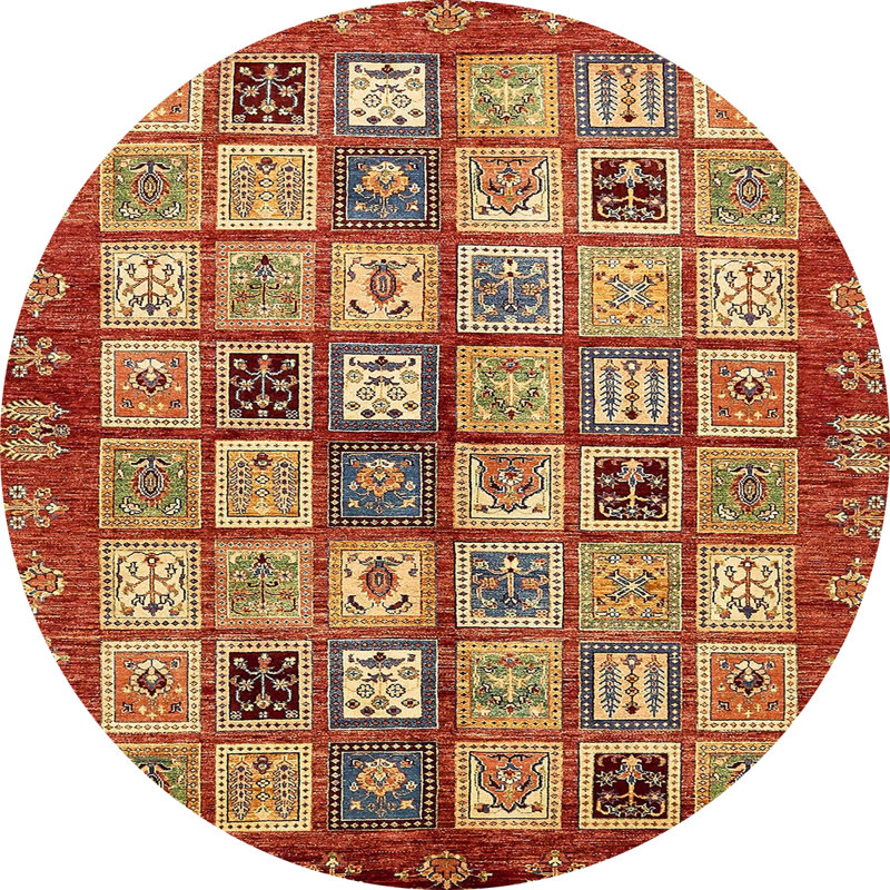 Abstract Indoor Rug, Round 5'