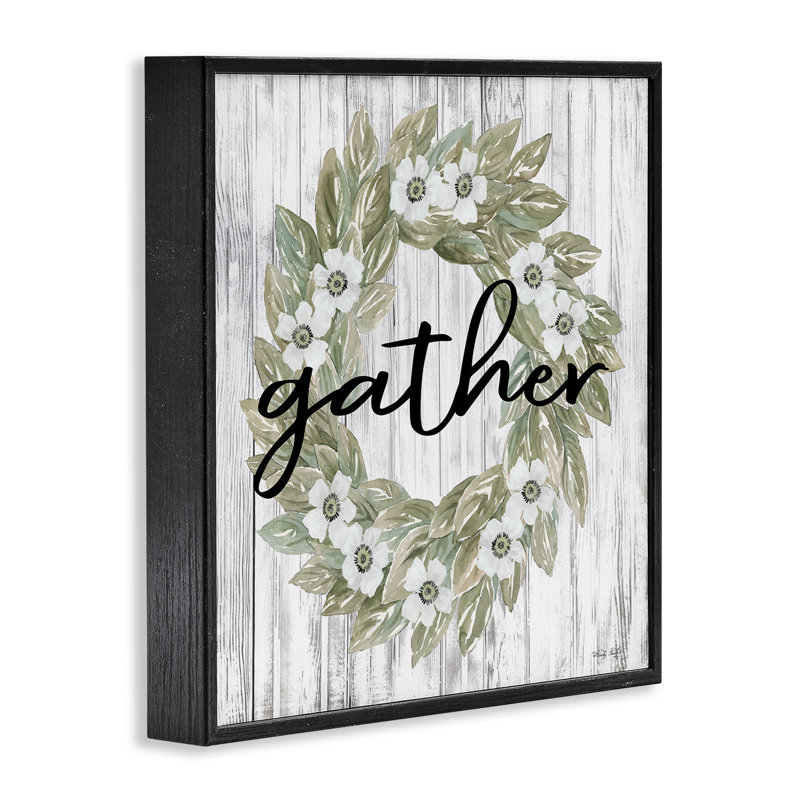«Gather Greenery», giclée par Cindy Jacobs, Giclée encadrée noir minuit, H 12 po x l 12 po