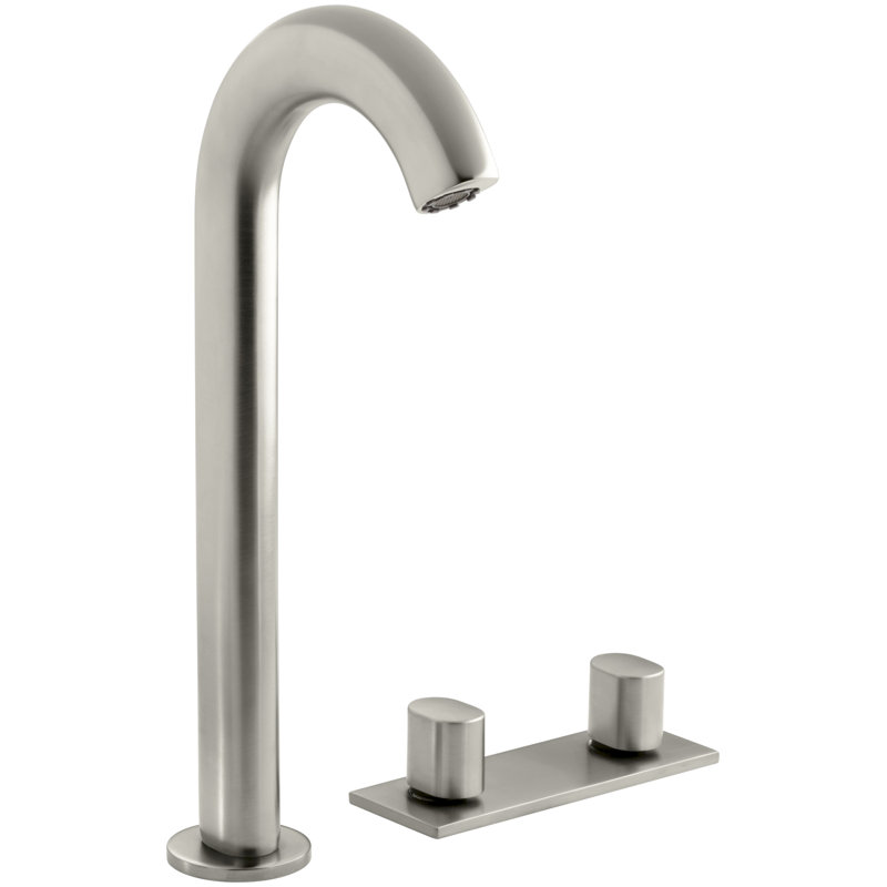Robinet de lavabo de salle de bain haut large Oblo, Chrome poli