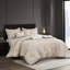 7 pièces, beige, édredon pour grand lit, diagonale, confort toutes saisons, ensemble de literie de luxe, jupe de lit de 15 pouces avec motif beige, rembourrage et coussins décoratifs-121325209