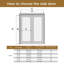 Primed 3-Lite Frosted Glass Solid Wood Double Slab Doors Without Frame and Hardware Kit-128860457