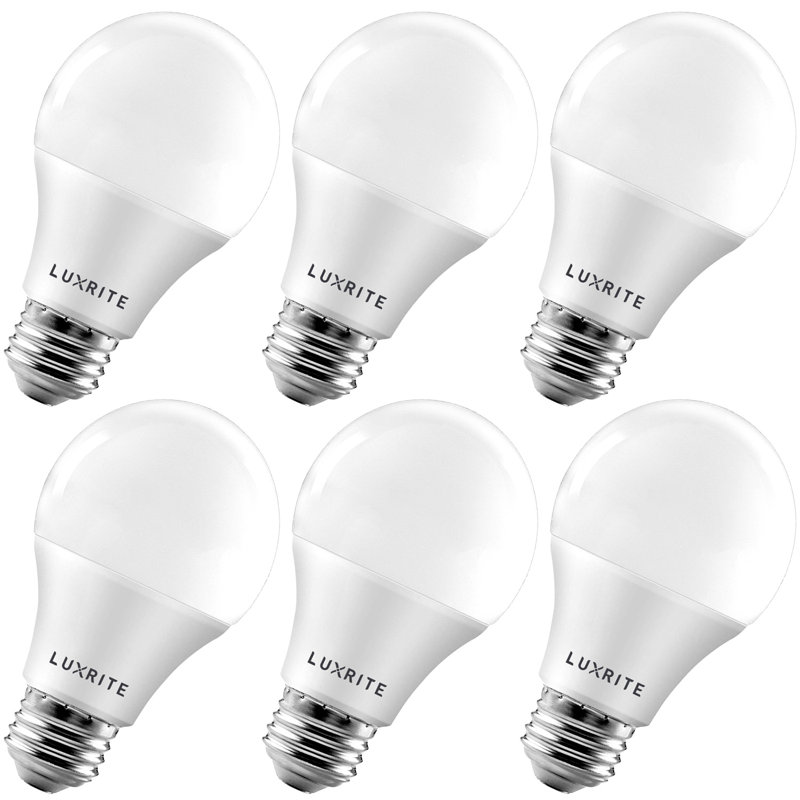 9 watts (équivalent à 60 watts), A19 DEL, ampoule à intensité variable, (E 3500 K) / culot moyen (standard), 3 500K, 9