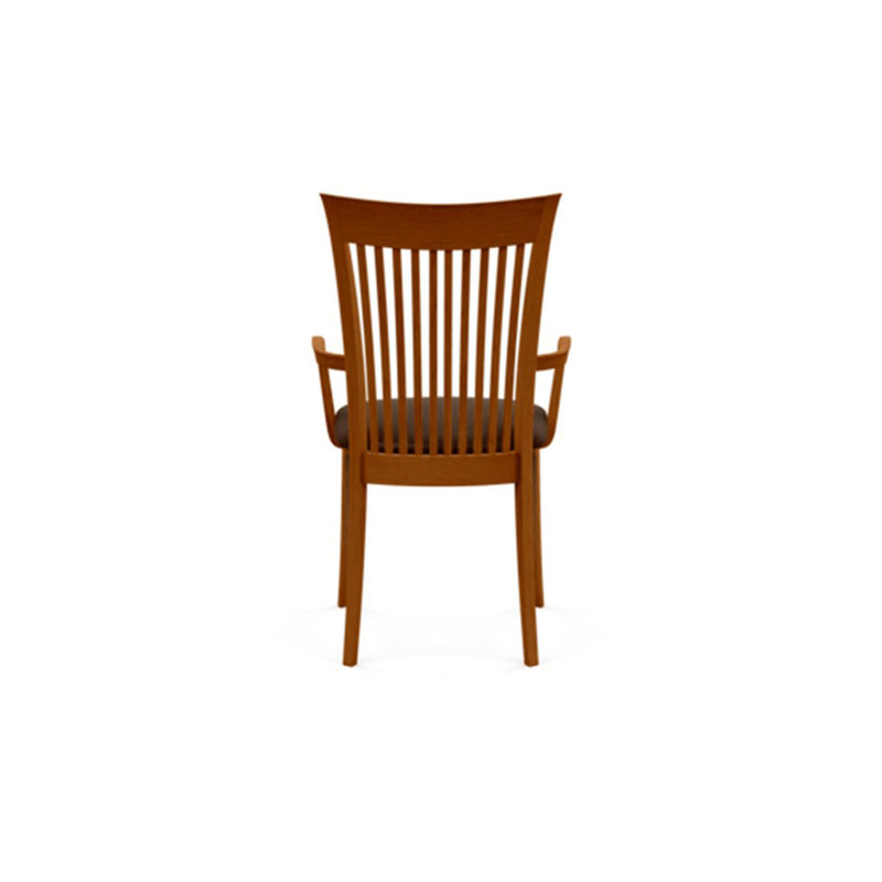 Sarah Upholstered Arm Chair, Autumn Cherry, Coffee Leather