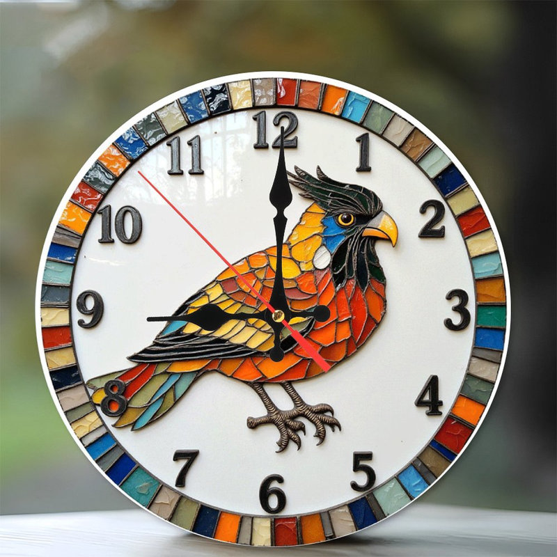 Horloge murale colorée