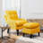 Elandra Upholstered Accent Chair and Ottoman, with 5 Level Adjustable Backrest-704006797