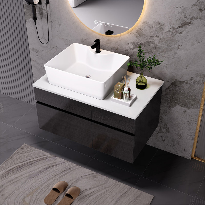 Floating Small Bathroom Vanity With Sink