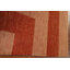 Tapis orange en laine noué à la main de conception unique 5 pi 7 po x 7 pi 11 po Newly Allyssa