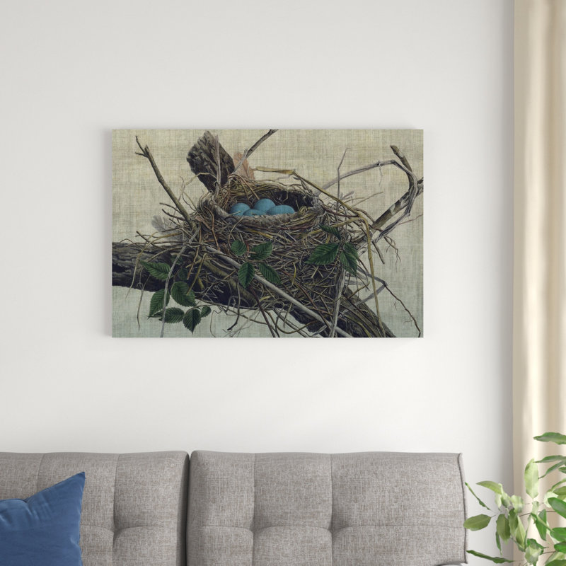 «Nesting II» par John Butler - peinture sur toile tendue, H 24 po x l 36 po x P 1,25 po