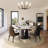 59" Modern Round Dining Table for 6, Matte White Sintered Stone Tabletop with Solid Black Carbon Steel Pedestal, Circle Dining Table for Kitchen-1002724008-1002724013-951082521