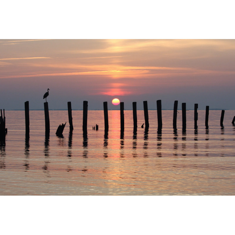 Sunrise On Chesapeake Bay by Ymn - Wrapped Canvas Print, 30cm H x 46cm W