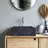 Slats Gray Marble Bathroom Sink-114422501