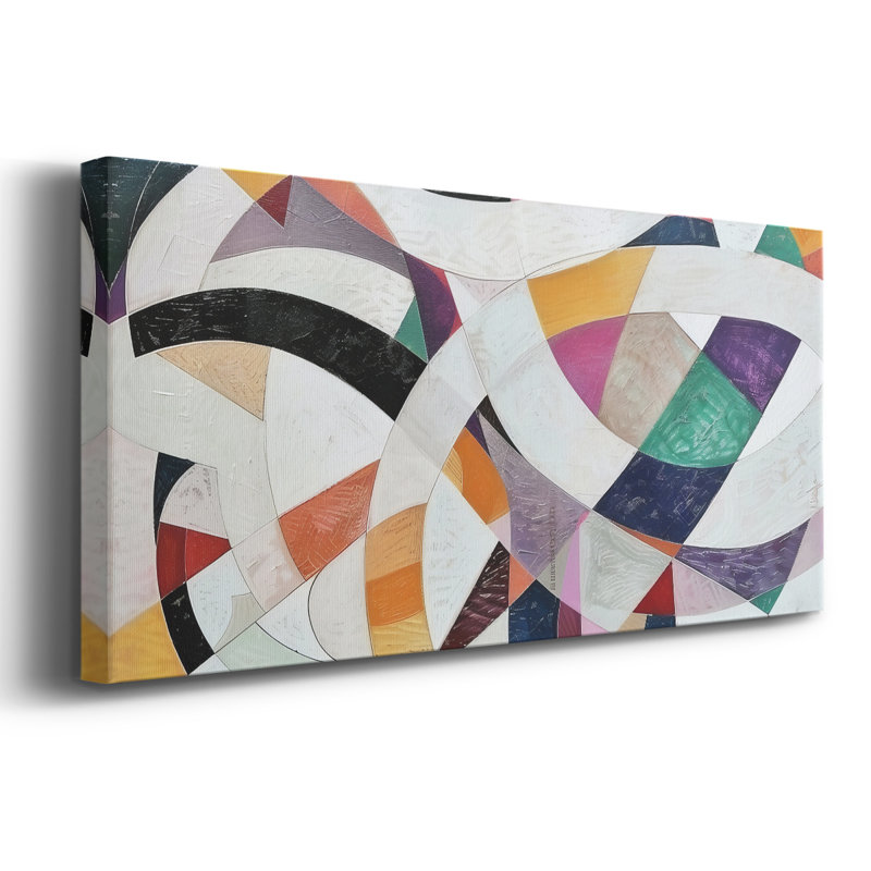 Toile tendue avec châssis abstrait # 1 XLI-Abstract, H 12 po x l 30 po