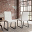 Ensemble de 2 chaises de bureau / salle à manger en polyuréthane de première qualité avec mousse haute densité, pieds en fer robuste (peinture en aérosol) et plusieurs couleurs. Assemblage facile-385316771-385316770