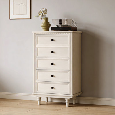 Gentle French-style 5-drawer Storage Cabinet