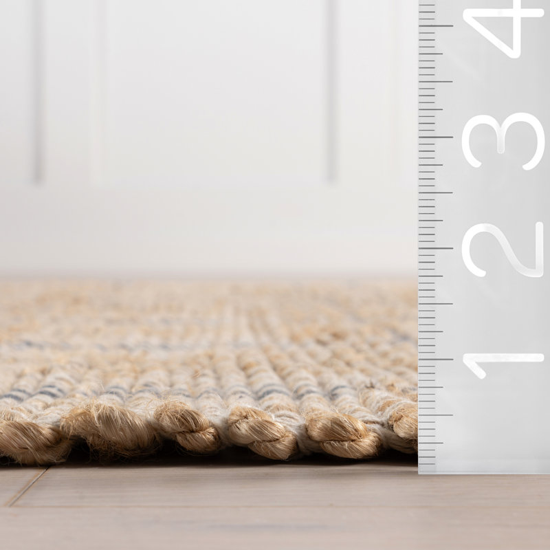 Oscar Plaid Jute Area Rug, Rectangle 5' x 8'