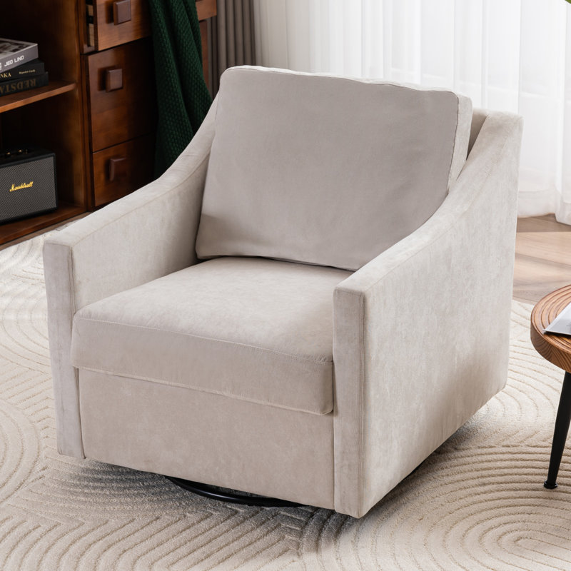 Grand canapé pivotant Modern, fauteuil rembourré, fauteuil moderne, tissu en lin dégradé doux pour la peau, confortable