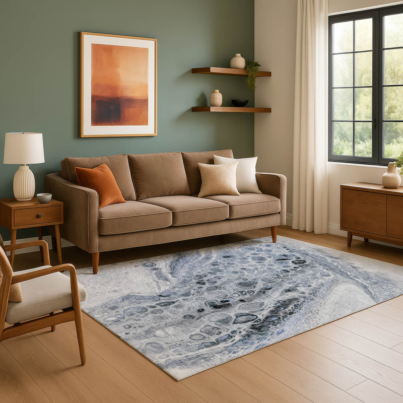 Premium Machine Washable Alaina AMF1934 Abstract Rug, Rectangle 5' x 7'6"