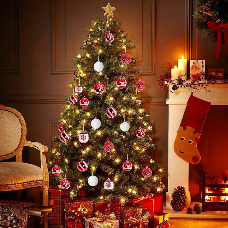 Ornements en forme de boule de Noël incassable 20 carats pour les fêtes de Noël