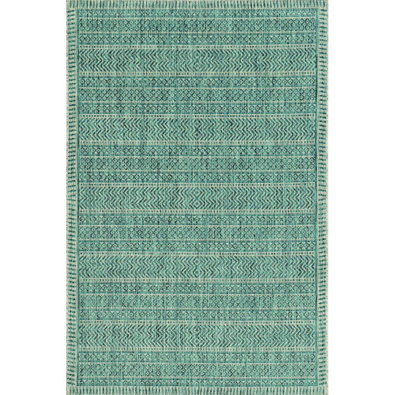 Tapis bleu sarcelle en polypropylène 3 pi x 4 pi