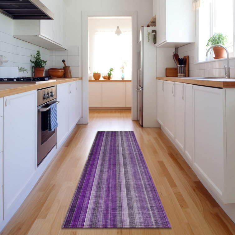 Premium Machine Washable Cerrito AMF543 Purple Rug