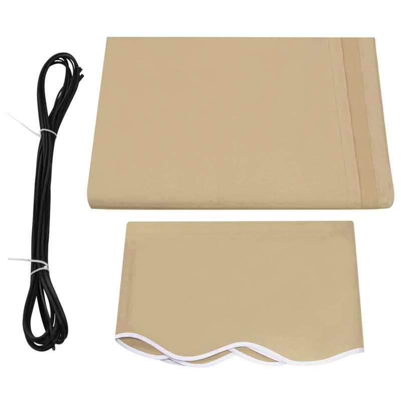 Patio Awning Fabric Replacement Sunshade Canopy for Retractable Awnings in Beige, 13"x 8"