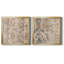«Faded Textile I», ensemble de 2 reproductions d'art sur toiles encadrées-1781813199-1781813232-1791886029