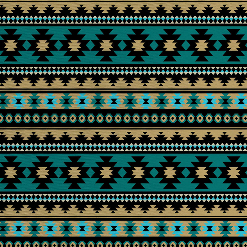 Tissu d’inspiration ethnique aztec, l 58 po x L 72 po