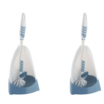 Bath Bliss Plastic Toilet Brush And Holder