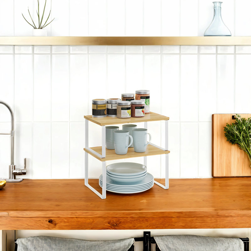 Ensemble de 2 organisateurs de tablettes extensibles, comptoir de cuisine et support à épices pour garde-manger et armoire