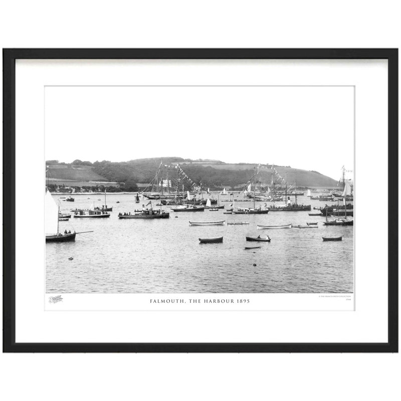 Falmouth, The Harbour 1895 - Single Picture Frame Print, 45cm H x 60cm W x 2.3cm D