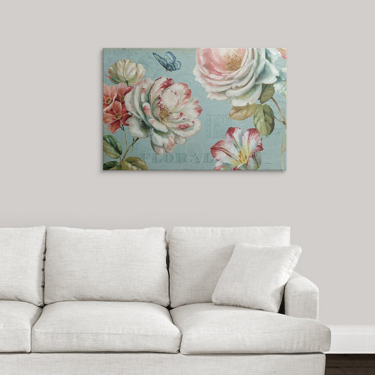 «Spring Romance III» par Lisa Audit - impression d'art graphique, H 24 po x l 36 po x P 1,5 po, Toile