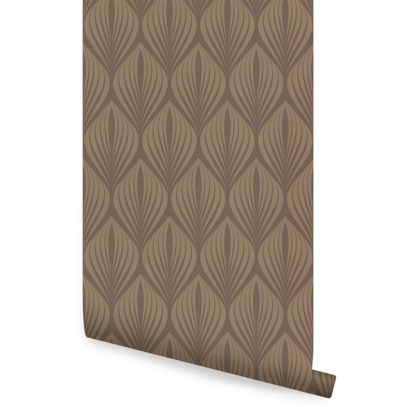 Rouleau de papier peint adhésif L 18 pi x l 24 po Culleen, Brun