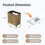 Meuble-lavabo pliable avec évier en céramique et installation brevetée en 1 minute, gris antique-421228350-421228293