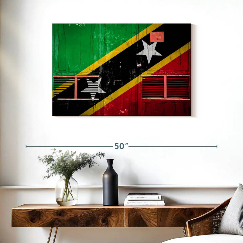 Drapeau Borges Saint-Kitts-et-Nevis, H 24 po x l 36 po