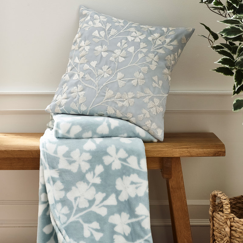 Brooke Floral Cushion, Blue