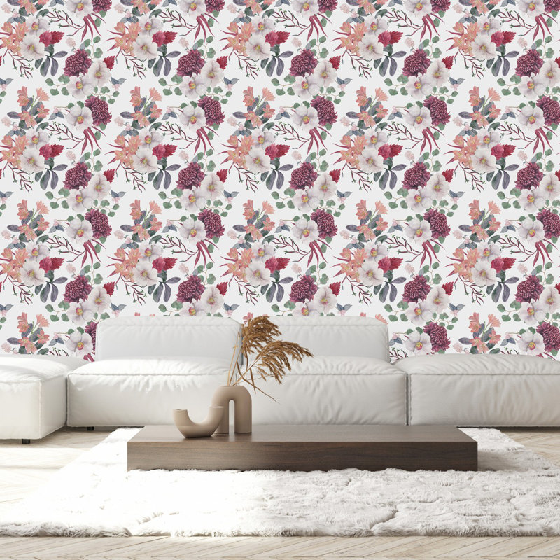Floral Tile, 2.08' W x 18.75' L