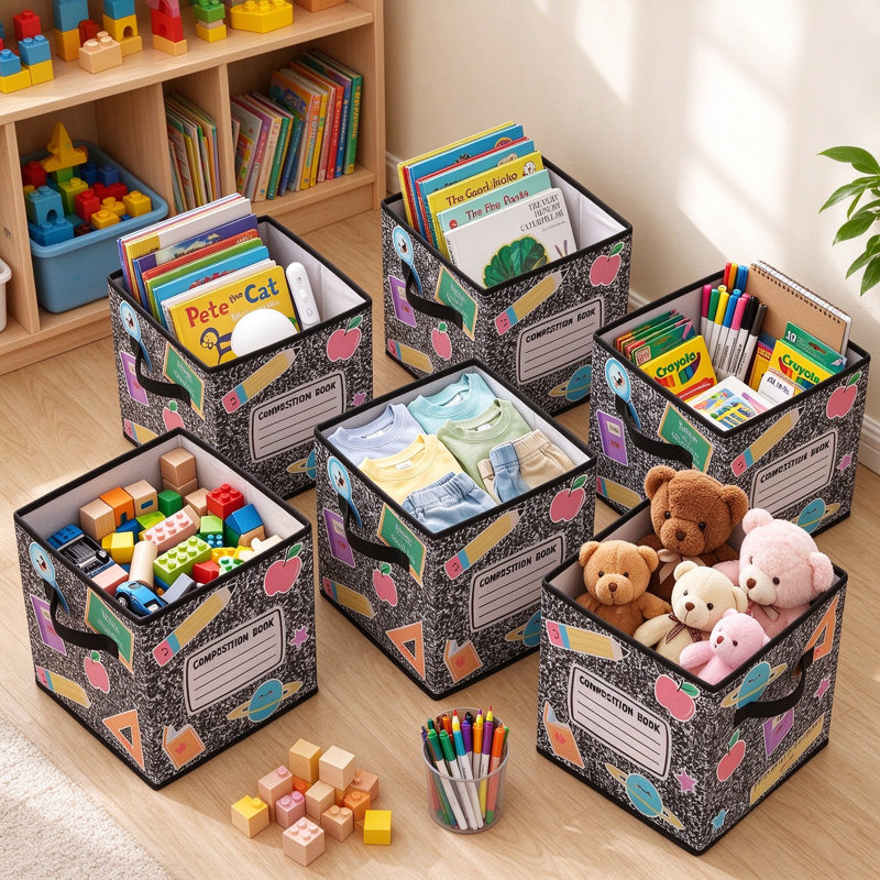 Bacs de rangement en tissu Composition