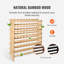 72 Bottle Stackable Modular Wine Rack, 8-Tier Solid Bamboo Wood Storage Racks-2107459415