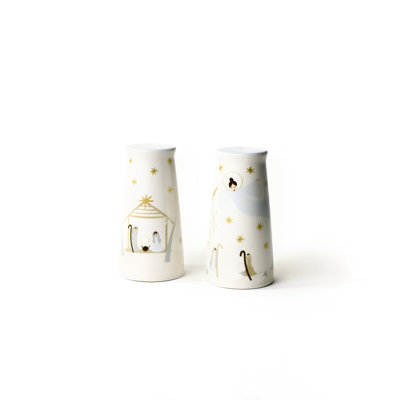 Ensemble de salière et poivrière piédestal O Sainte Nuit