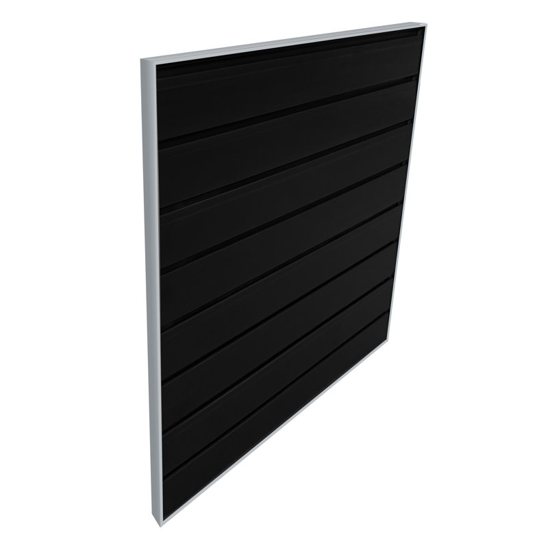 24" H x 24" W Aluminum Slatwall, Black