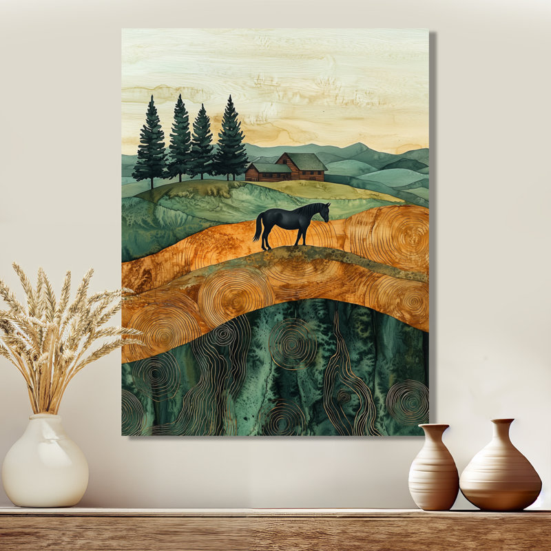 Margison - animaux, art mural sur toile, H 32 po x l 16 po, Toile tendue, Ne s’applique pas