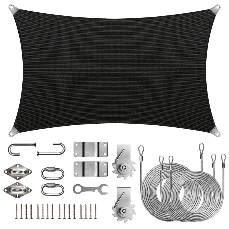 Voile d'ombrage royal Royal, 240 po x 192 po, Noir
