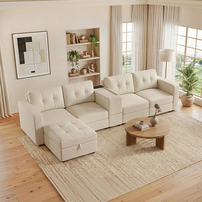 L Shaped Sectional Sofa 4 Seater